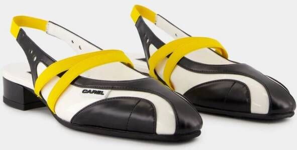 Carel Peachy Katoen Slingback Sandalen Black Dames