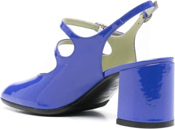 Carel Platte schoenen met verstelbare bandjes en glitterapplicaties Blue Dames