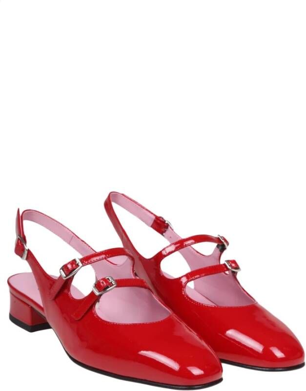 Carel Rode Lakleren Mary Jane Pumps Red Dames