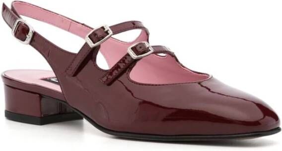 Carel Rode leren slingback schoenen Red Dames