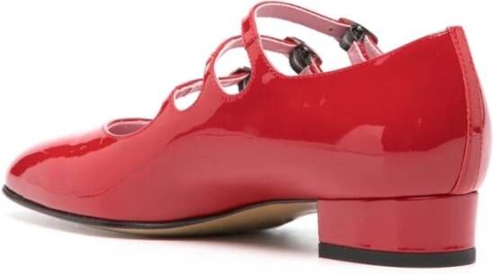 Carel Rode platte schoenen met gespbanden Red Dames