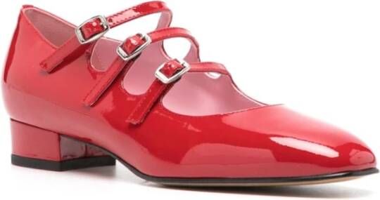 Carel Rode platte schoenen met gespbanden Red Dames