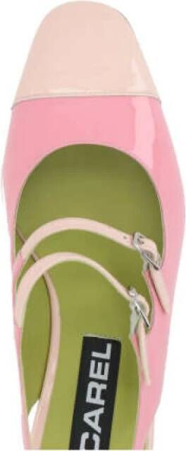 Carel Roze Lakleren Slingback met Amandelvormige Neus Pink Dames