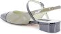 Carel Tweekleurige platte schoenen met vierkante neus Green Dames - Thumbnail 3