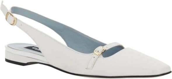 Carel Witte Ballet Platte Schoenen Leer Vrouw White Dames