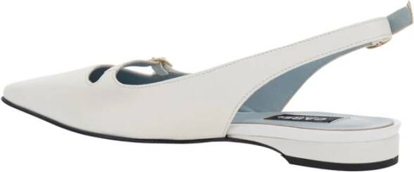 Carel Witte Ballet Platte Schoenen Leer Vrouw White Dames