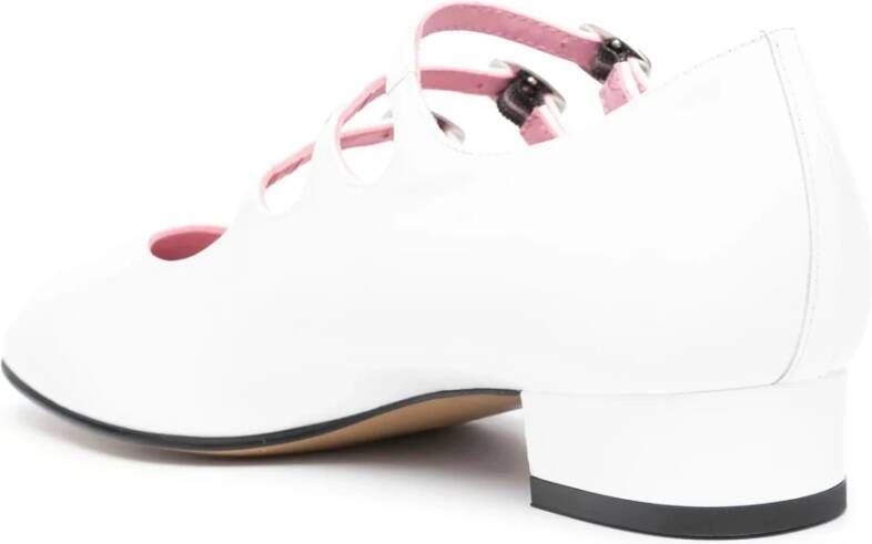 Carel Witte Lakleren Mary Jane Schoenen White Dames