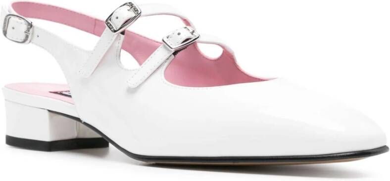 Carel Witte Lakleren Slingback Schoenen White Dames