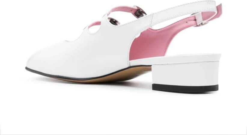 Carel Witte Lakleren Slingback Schoenen White Dames