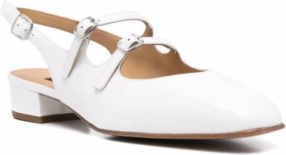 Carel Witte Leren Mary Jane Peche Schoenen White Dames