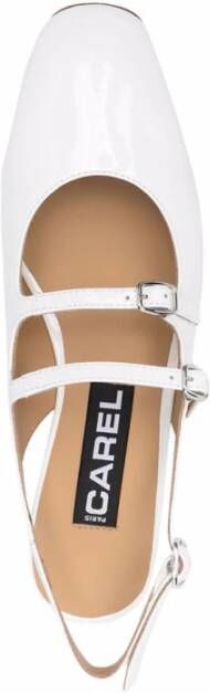 Carel Witte Leren Mary Jane Peche Schoenen White Dames