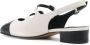 Carel Zwarte Dubbele Band Slingback Puntige Neus Beige Dames - Thumbnail 3