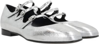 Carel Zilveren Platte Mary-Jane Ballerina Schoenen Gray Dames