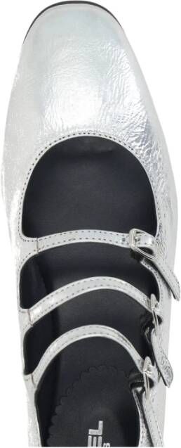 Carel Zilveren Platte Mary-Jane Ballerina Schoenen Gray Dames