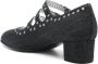 Carel Zwarte Gespband Lage Blokhak Schoenen Black Dames - Thumbnail 4