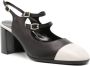 Carel Zwarte Korrelige Leren Blokhak Schoenen Black Dames - Thumbnail 4