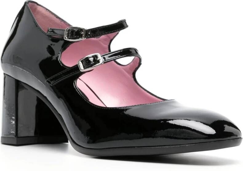 Carel Zwarte Lakleren Mary Jane Schoenen Black Dames