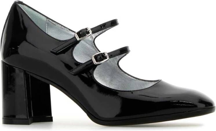 Carel Zwarte leren Alice pumps 7cm hak Black Dames