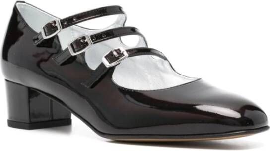 Carel Zwarte leren Mary Janes pumps Black Dames