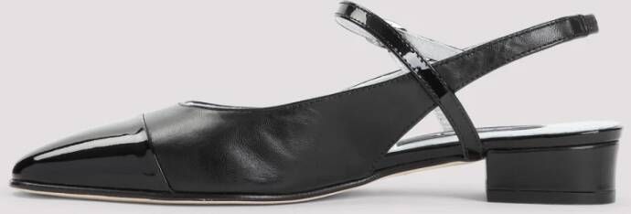 Carel Zwarte Leren Pantoffels Elegante Stijl Black Dames