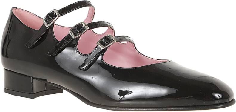 Carel Zwarte Leren Pumps Elegante Stijl Black Dames