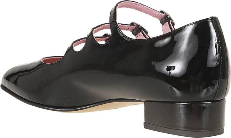 Carel Zwarte Leren Pumps Elegante Stijl Black Dames