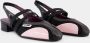 Carel Zwarte leren slingback pumps Black Dames - Thumbnail 2