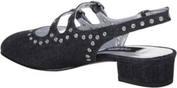 Carel Zwarte Queen Pump Jeans Stof Black Dames