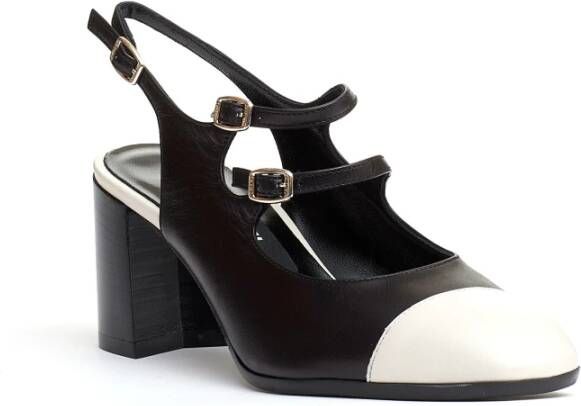 Carel Zwarte Slingback Pumps met IJsneus Black Dames