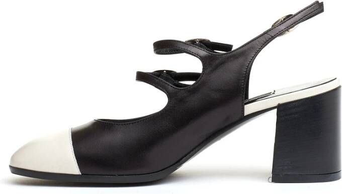 Carel Zwarte Slingback Pumps met IJsneus Black Dames