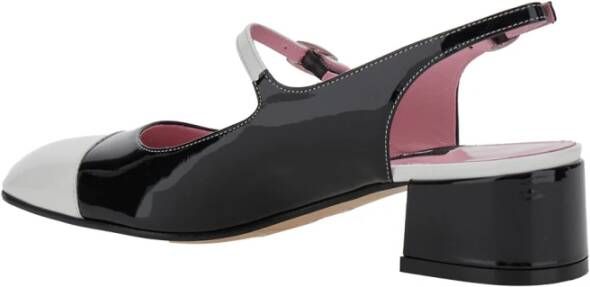 Carel Zwarte Slingback Pumps met Verstelbare Band Black Dames