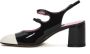 Carel Zwarte Slingback Pumps met Witte Neus Black Dames - Thumbnail 3