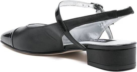 Carel Zwarte Slingback Schoenen Gestapelde Zool Black Dames