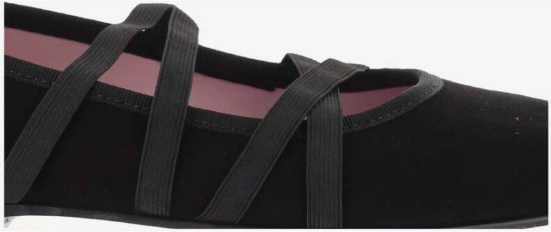 Carel Zwarte Suède Ballet Flats Amandel Teen Black Dames