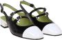 Carel Zwarte en witte slingback van lakleer Black Dames - Thumbnail 3