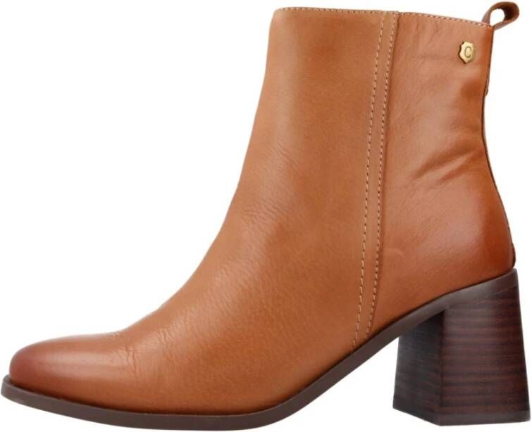 Carmela Elegant Heeled Boots Brown Dames