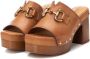 Carmela Elegant Heeled Mules Brown Dames - Thumbnail 6