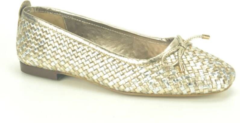 Carmela Metallic Gevlochten Ballet Flats Yellow Dames