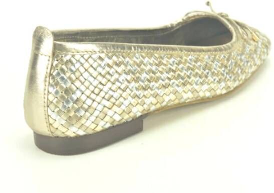 Carmela Metallic Gevlochten Ballet Flats Yellow Dames