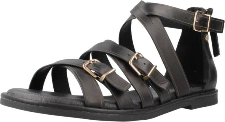 Carmela Platte Sandalen Black Dames