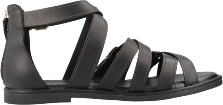 Carmela Platte Sandalen Black Dames