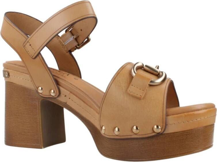 Carmela Platte Sandalen voor Vrouwen Brown Dames