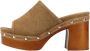 Carmela Stijlvolle Heeled Mules Sandaal Brown Dames - Thumbnail 4