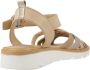 Carmela Stijlvolle Platte Sandalen Beige Dames - Thumbnail 4