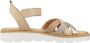 Carmela Stijlvolle Platte Sandalen Beige Dames - Thumbnail 5