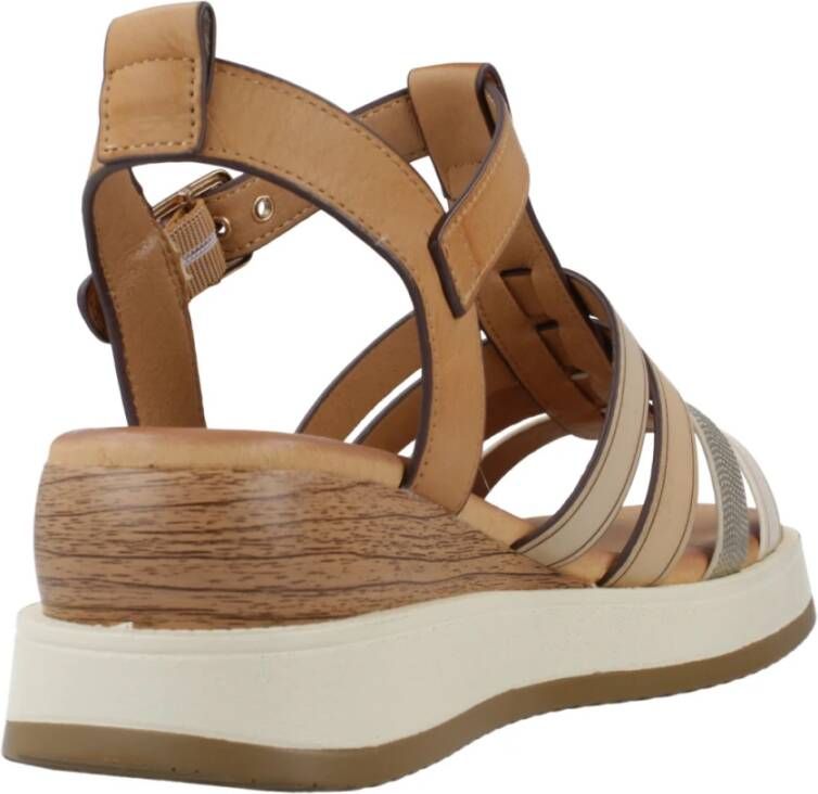 Carmela Stijlvolle Platte Sandalen Brown Dames