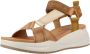 Carmela Stijlvolle Platte Sandalen voor Vrouwen Beige Dames - Thumbnail 3