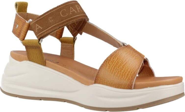 Carmela Stijlvolle Platte Sandalen Brown Dames