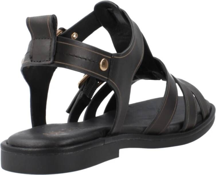 Carmela Stijlvolle Platte Sandalen voor Vrouwen Black Dames