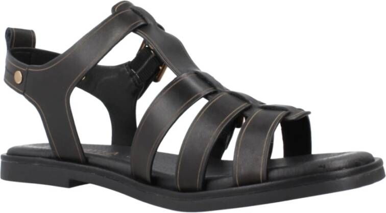 Carmela Stijlvolle Platte Sandalen voor Vrouwen Black Dames